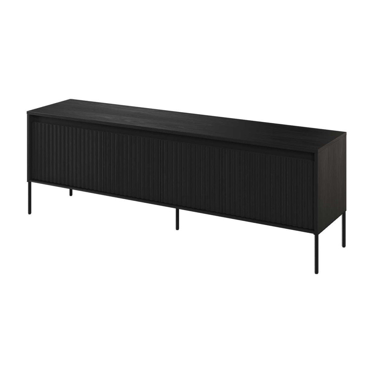 Meuble TV 4 portes noir 167 cm Trend