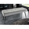 Banc moderne en velours gris 1m