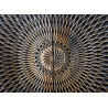 Buffet original en bois noir avec façades mandala 177 cm