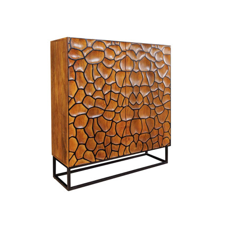 Buffet haut original façades mosaïque manguier et métal Sacha