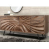 Buffet marron 4 portes 175 cm en acacia Nolan