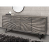 Buffet gris 4 portes 175 cm en acacia Nolan