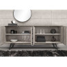 Buffet gris 4 portes 175 cm en acacia Nolan