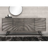 Buffet gris 4 portes 175 cm en acacia Nolan