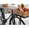 Console bicyclette en bois de manguier et métal noir 194 cm Cyclo