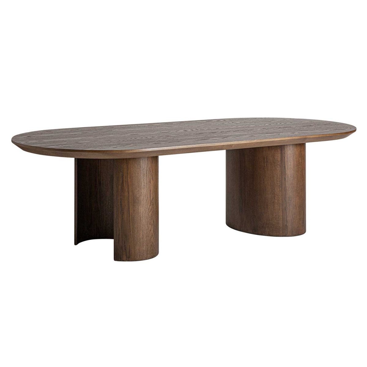 Grande table de salle à manger 270 cm bois de chêne marron Nerea