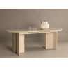 Table à manger ovale MDF 220 cm bois clair TYRESO