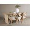 Table à manger ovale MDF 220 cm bois clair TYRESO