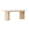 Table à manger ovale MDF 220 cm bois clair TYRESO