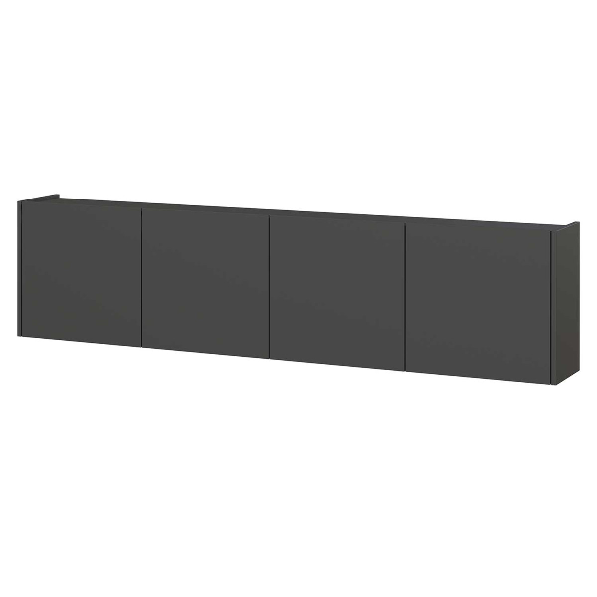 Meuble TV suspendu graphite 4 portes 183 cm Piana