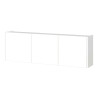 Meuble TV suspendu blanc 3 portes 138 cm Piana