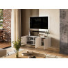 Meuble TV suspendu blanc 3 portes 138 cm Piana