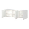 Meuble TV suspendu blanc 3 portes 138 cm Piana