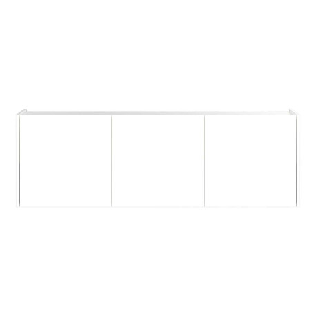 Meuble TV suspendu blanc 3 portes 138 cm Piana