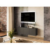 Meuble TV suspendu graphite 3 portes 138 cm Piana