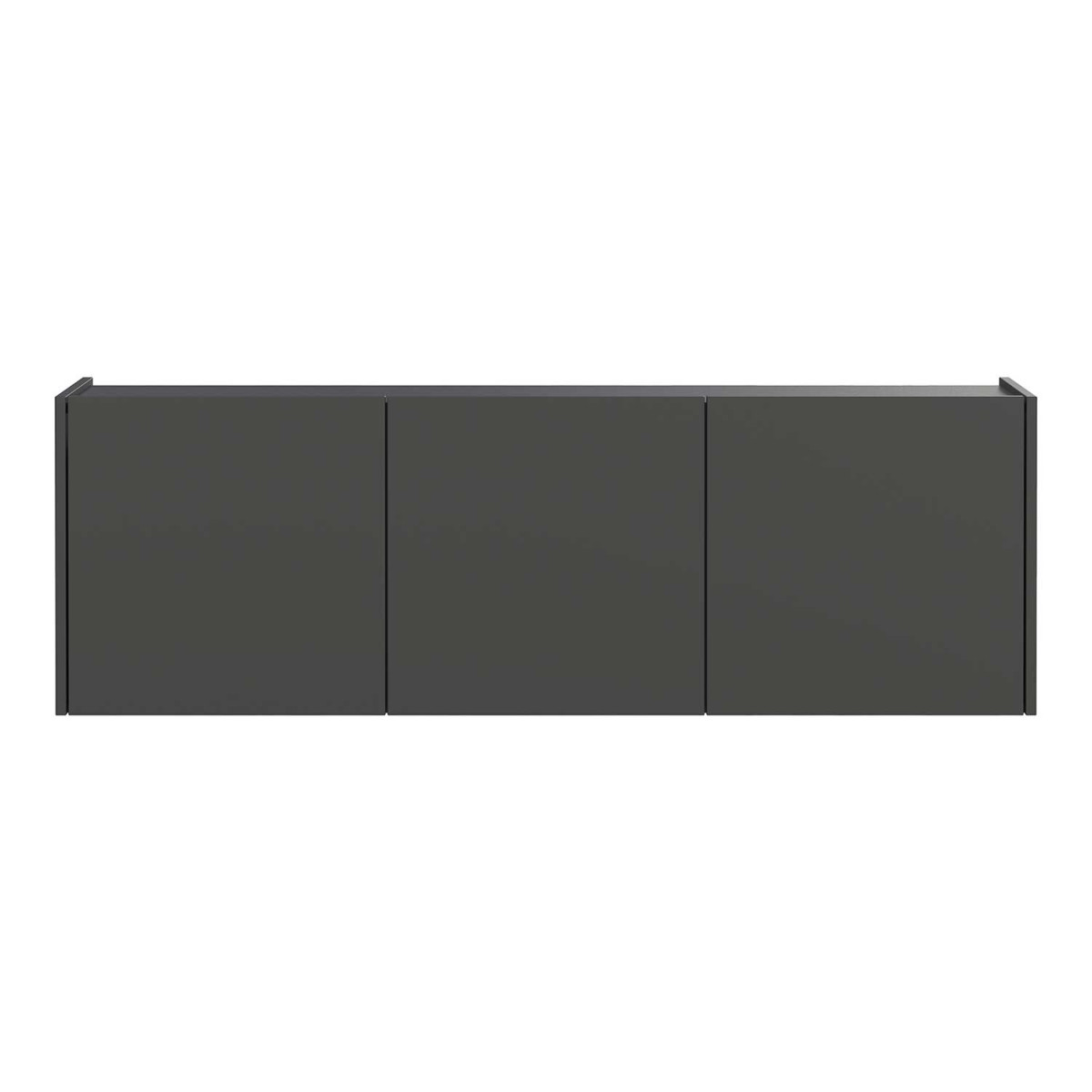 Meuble TV suspendu graphite 3 portes 138 cm Piana