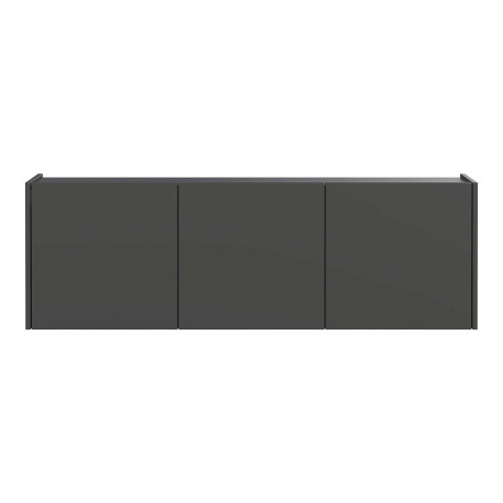 Meuble TV suspendu graphite 3 portes 138 cm Piana