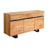 Buffet 3 portes bois massif acacia 160 cm