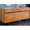 Buffet 3 portes bois massif acacia 160 cm