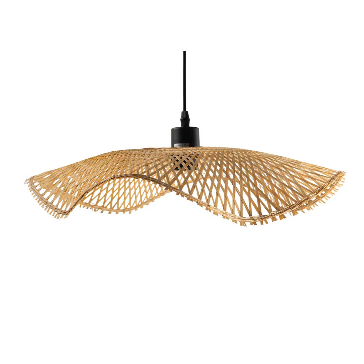 Lampe suspendue en bambou naturel 50 cm Tiki