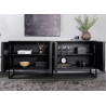 Buffet en manguier noir et teck gris 4 portes Taylor