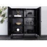 Buffet haut en manguier noir et teck gris 2 portes Taylor