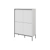 Commode haute 4 portes blanc Trend