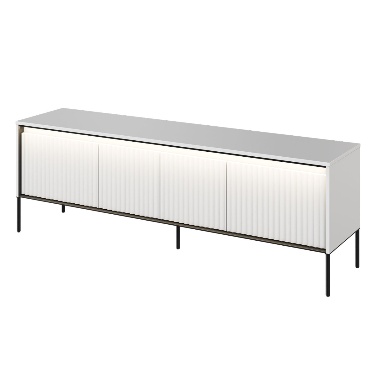 Meuble TV 4 portes blanc 167 cm Trend