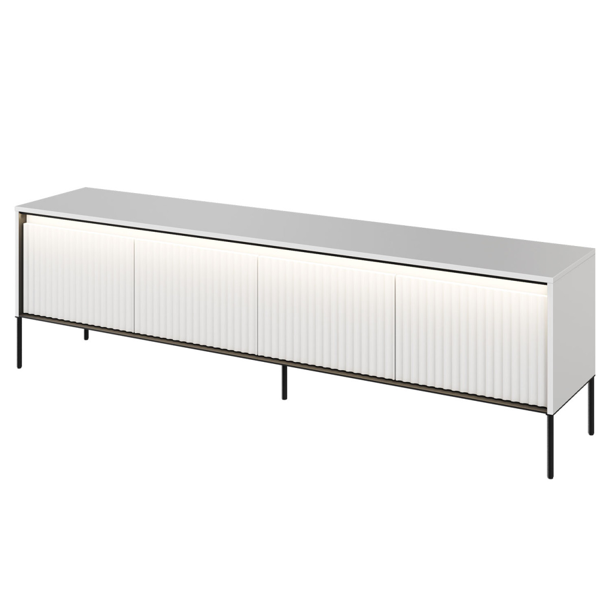 Meuble TV 4 portes blanc 193 cm Trend