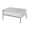 Table basse rectangulaire blanche 1 porte Trend