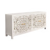 Buffet blanc en bois sculpté style oriental Azura