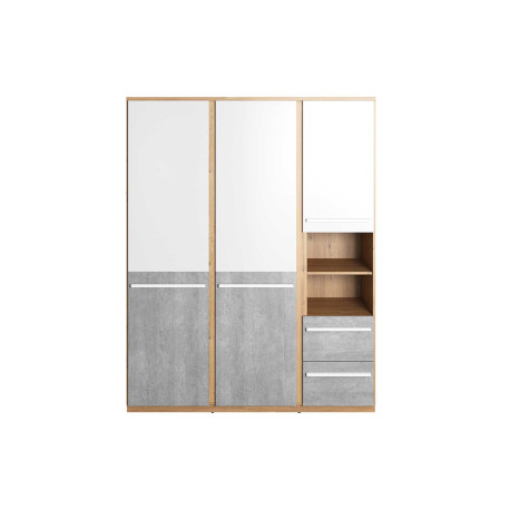 Armoire 3 portes, 2 tiroirs et 2 niches Pixel