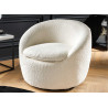 Fauteuil rotatif bouclé blanc Mirea