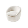 Fauteuil rotatif bouclé blanc Mirea