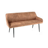 Banquette design marron avec accoudoirs 160 cm Issa