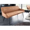 Banquette design marron avec accoudoirs 160 cm Issa