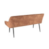 Banquette design marron avec accoudoirs 160 cm Issa