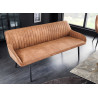 Banquette design marron avec accoudoirs 160 cm Issa