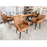 Chaises modernes microfibre marron Issa