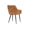 Chaises modernes microfibre marron Issa