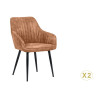 Chaises modernes microfibre marron Issa