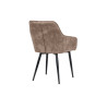 Chaises modernes microfibre taupe Issa