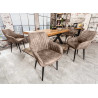 Chaises modernes microfibre taupe Issa