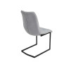 Chaises cantilever tissu gris clair Lily