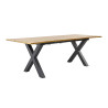 Table extensible 160-200 cm aspect chêne sauvage Sakura