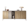 Buffet moderne 4 portes chêne cadiz et cashmere Enora