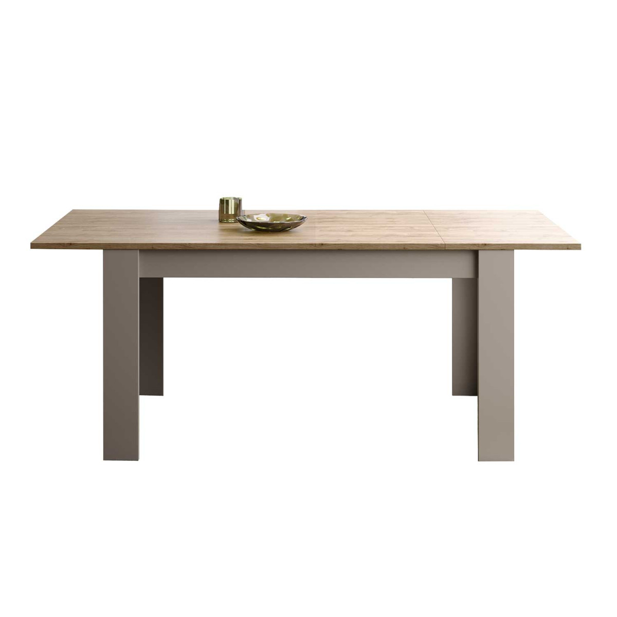 Table avec 1 allonge 140-188 cm chêne cadiz et cashmere Enora