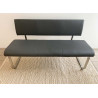 Banc simili cuir anthracite 155 cm "SECONDE VIE"