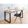 Bureau 120 cm chêne et métal noir "SECONDE VIE"