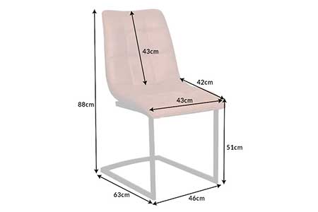 Dimensions détaillées des chaises marron